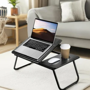godyna foldable laptop desk, laptop table with cup holder, height adjustable computer bed tray table, reading holder notebook stand for eating reading working